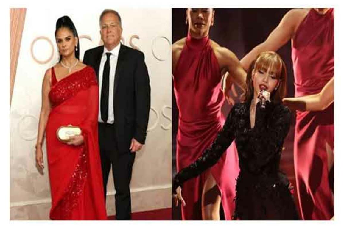 Bela Bajaria's Sabyasachi saree to Lalisa Manoban's Rahul Mishra leotard: Indian Designers make a statement at the 97th Academy Awards