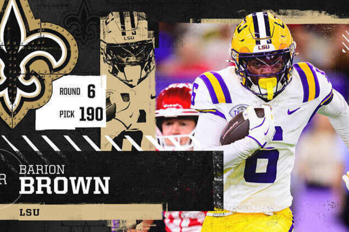 Saints draft Barion Brown with No. 190 pick in 2026 NFL Draft