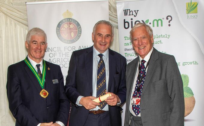 L_R - National CARAS Chairman Nick Green FRAgS with Chris Dodds FRAgS and Rt Hon Lord Taylor of Holbeach CBE FRAgS (picture courtesy of Ruth Downing)