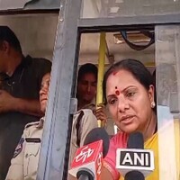 "No woman in bus... very illegal": Telangana Jagruthi President K Kavitha after police detains her in Khammam