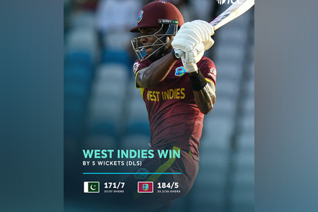 Chase's all-round effort helps WI level series with 5-wicket win over Pakistan in 2nd ODI