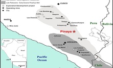 Pinaya is located along a very prospective trend in Peru