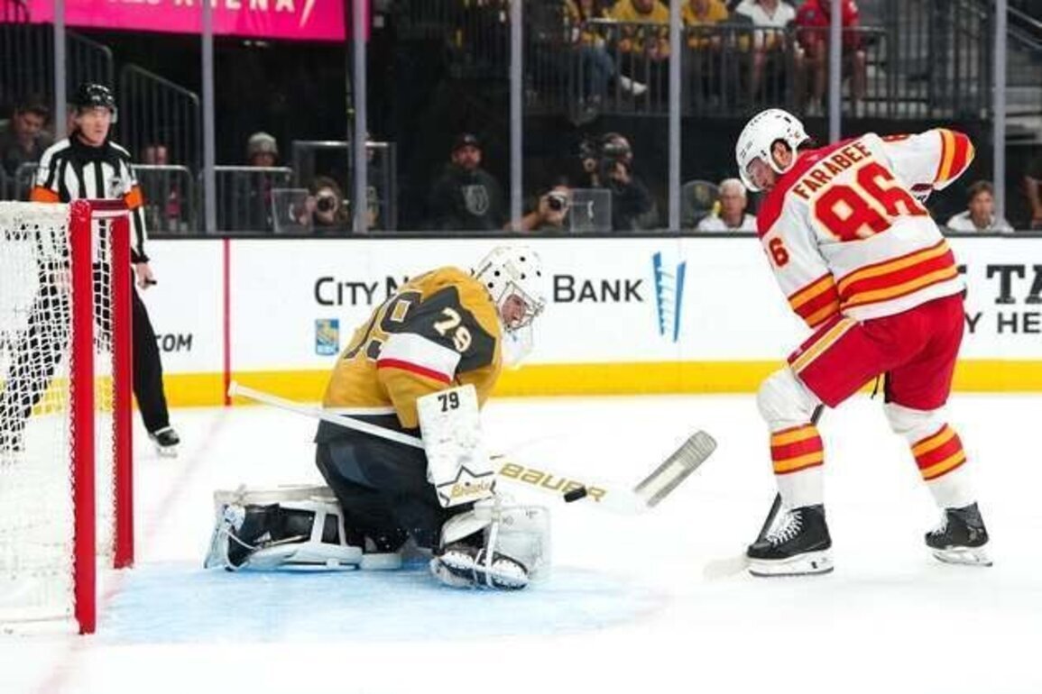 Mitch Marner tallies 3 goals, 2 assists as Knights rally past Flames