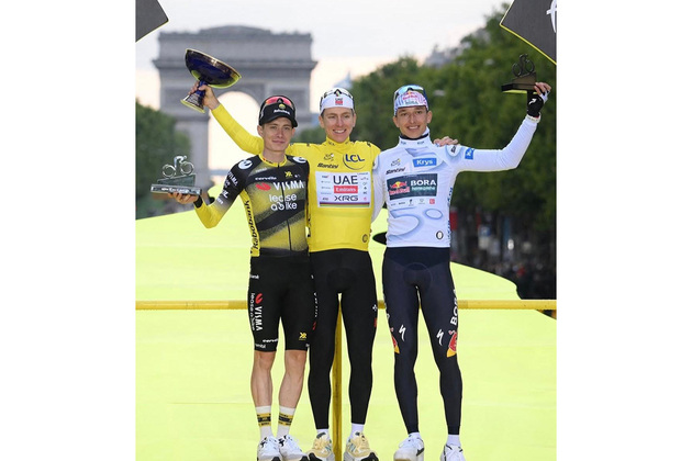 Pogacar crowned Tour de France champion for fourth time - but Wout van Aert steals show in Paris thriller