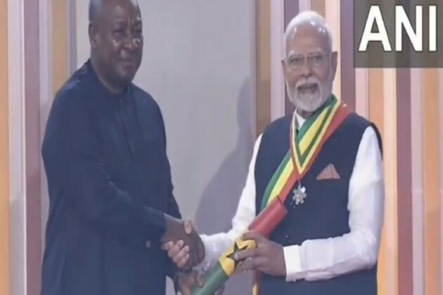 PM Modi receives Ghana's highest state honour, "Officer of the Order of the Star of Ghana"