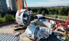  The front shield of HS2’s TBM Emily being lifted into place at the Victoria Road Crossover box site