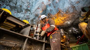 Worker at Ivanhoe's Platreef underground mine