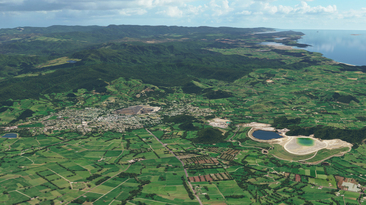 Aerial view of the proposed Waihi North project.
