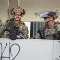 U.S.-CALIFORNIA-LOS ANGELES-POLICE-PROTESTERS