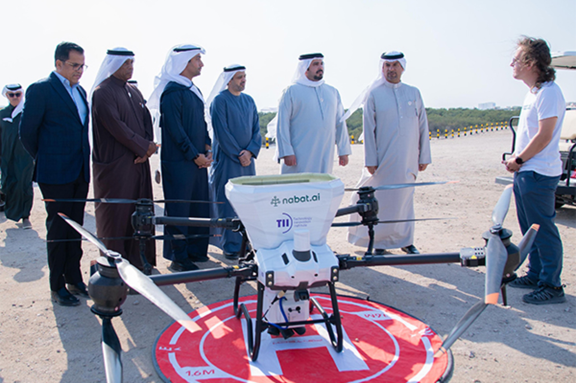 Environment Agency- Abu Dhabi showcases innovative use of drones to plant mangroves in Bahrain