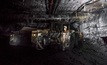  Mastermyne worker in an underground coal mine.