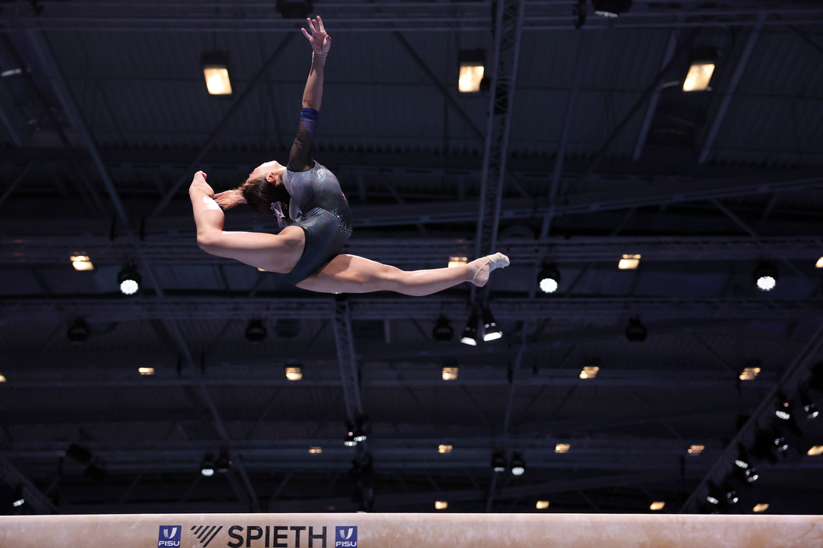 (SP)GERMANY-ESSEN-RHINE-RUHR 2025-FISU WORLD UNIVERSITY GAMES-ARTISTIC GYMNASTICS-BALANCE BEAM-FINAL