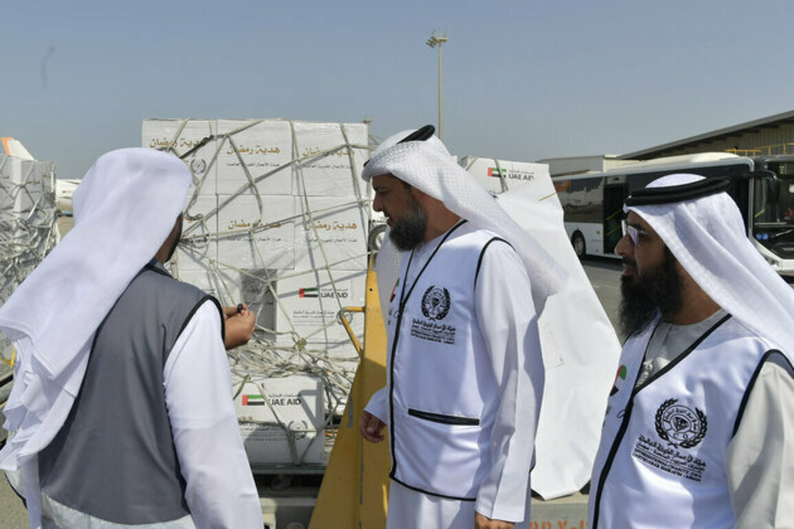 Humaid bin Rashid Al Nuaimi Foundation, International Charity Organisation sent 375 tonnes of Ramadan food aid to Gaza Strip