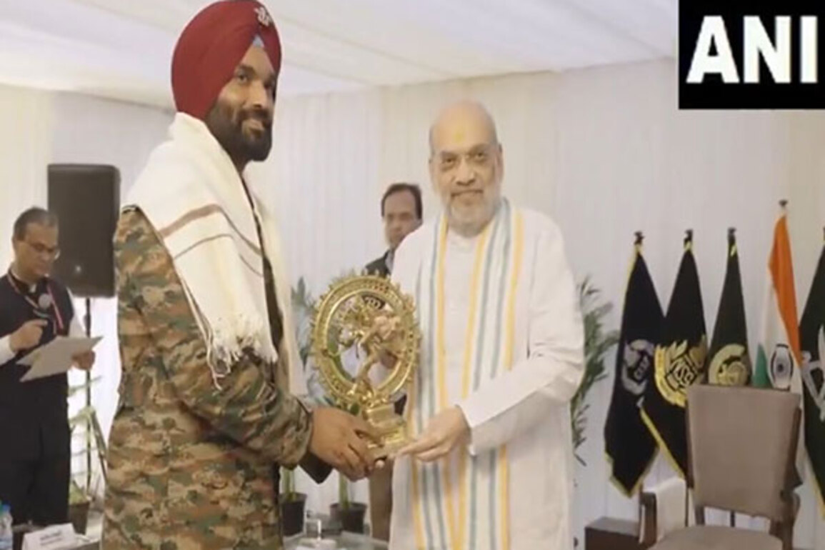 Union Home Minister Amit Shah felicitates personnel involved in Operation Mahadev