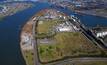 An aerial view of Kooragang Island with Walsh Point in the distance. Credit PWCS