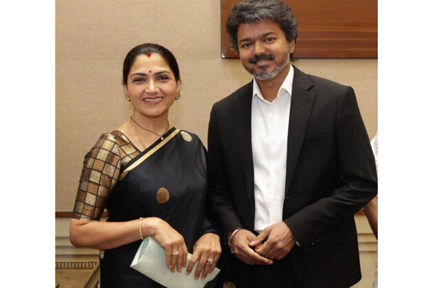 Kushboo Sundar felicitates Tamil Nadu CM Joseph Vijay, says "emotional moment for me to see my younger brother"