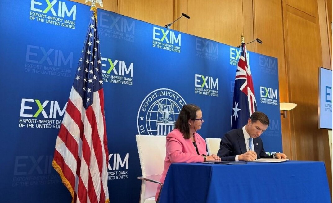 Australian resources minister Madeleine King and EXIM chair John Jovanovic last month