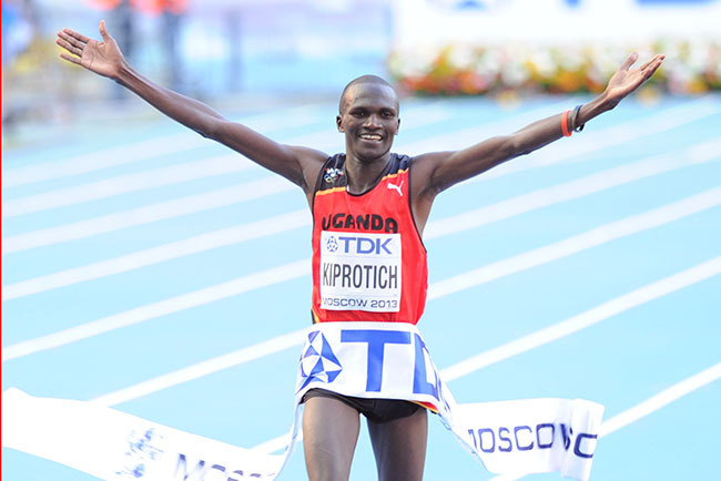  iprotich celebrates winning marathon gold in oscow