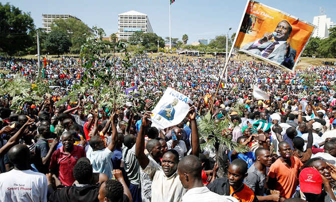 Kenya opposition supporters gather for Odinga 'swearing-in' Kenya opposition supporters gather for Odinga 'swearing-in'