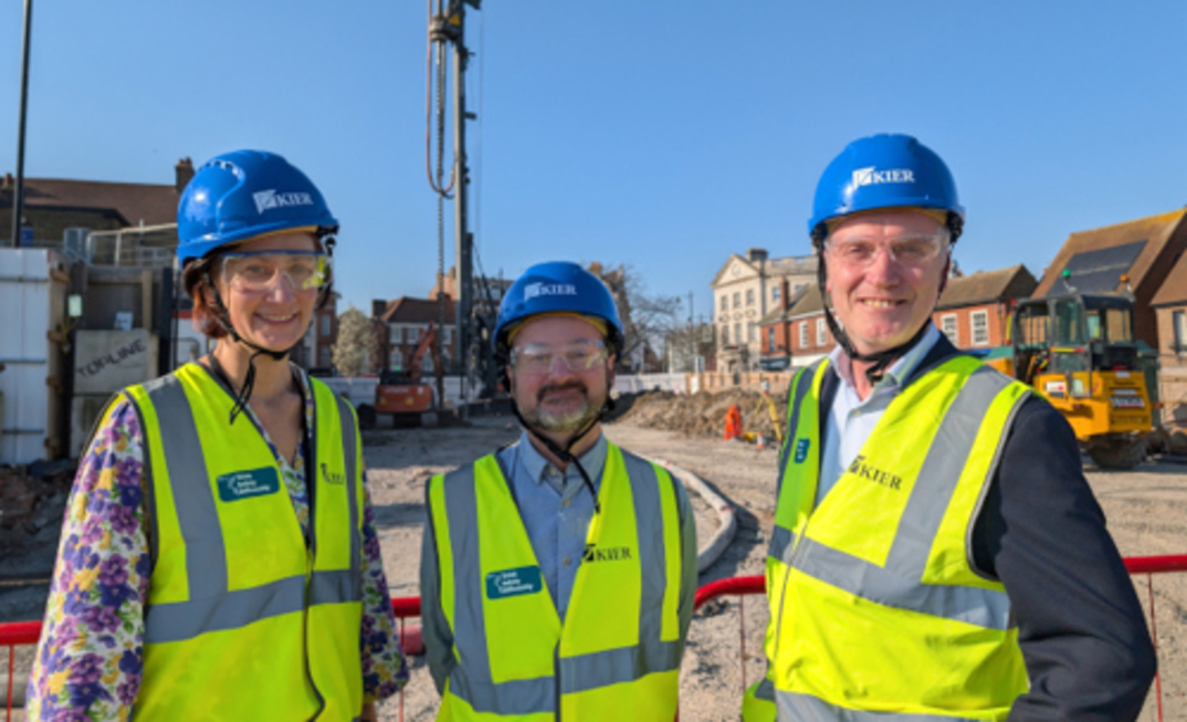 Piling work underway at Twickenham Riverside