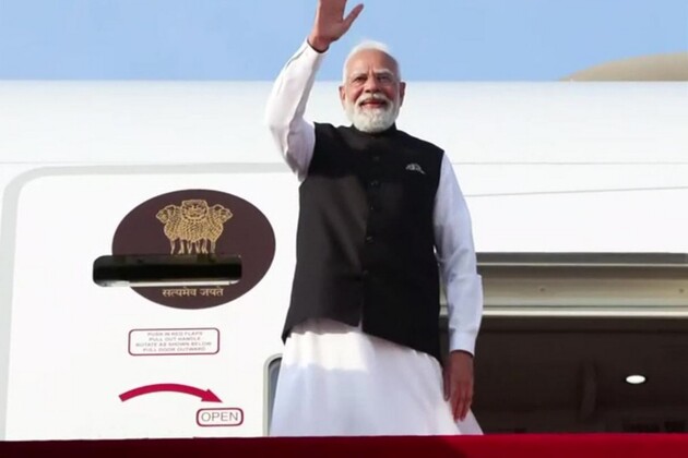 PM Modi emplanes for New Delhi after concluding three-nation visit