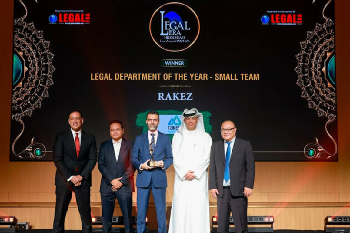 RAKEZ Legal Department earns regional recognition