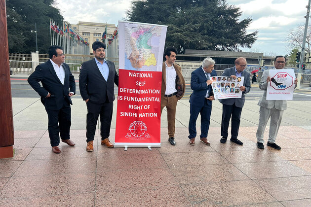 "Systematic marginalisation of Sindh": World Sindhi Congress protests at UN in Geneva
