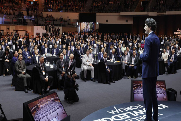 Justin Trudeau praises Korea's Democratic resilience, calls for openness at World Knowledge Forum
