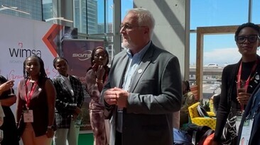 Hexagon president Drew Goddard at Mining Indaba 2026