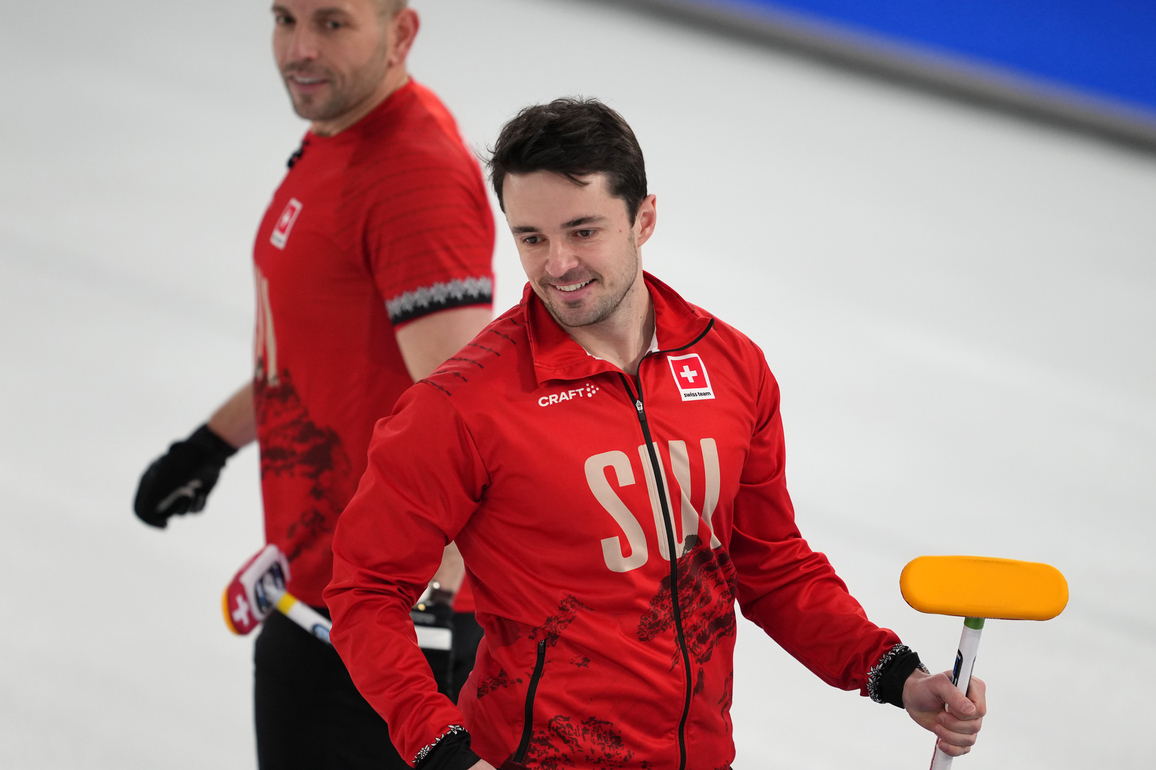 (MICO2026)ITALY-CORTINA D'AMPEZZO-OLYMPIC WINTER GAMES-CURLING-MEN-ROUND ROBIN-SUI VS SWE
