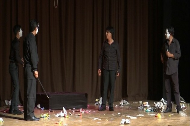 J-K: Kala Manch performs a stage play against drug addiction