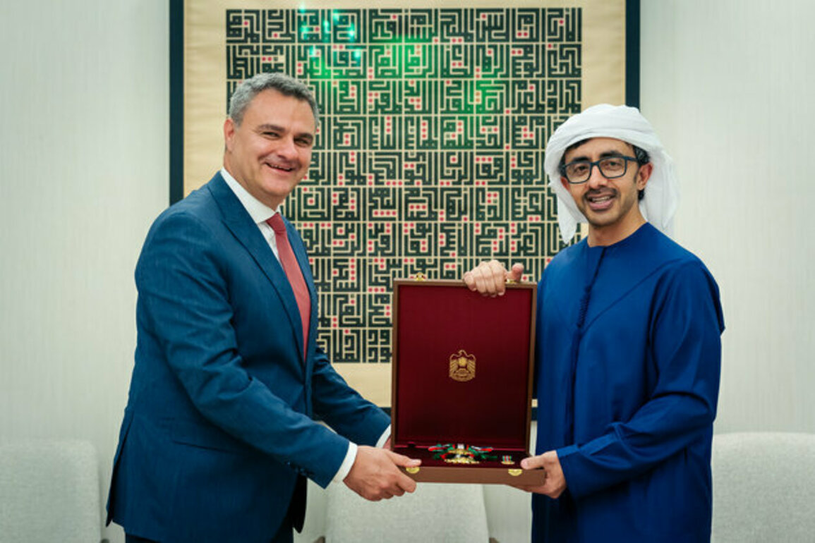President confers First Class Order of Zayed II on Turkish Ambassador