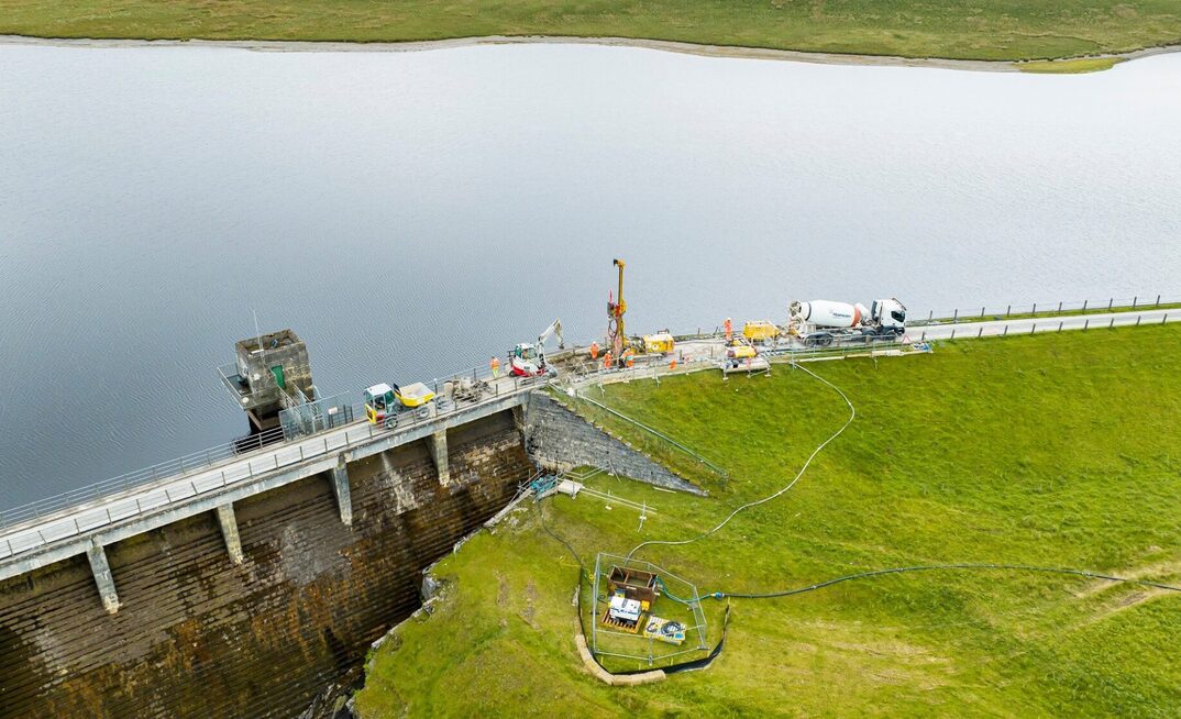 Repair works at Aled Isaf reservoir 