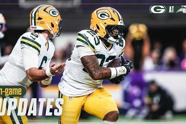 Vikings lead Packers 13-0 after three quarters