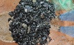 Sulphides in drill chips. Credit: WMG.