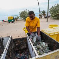 (Hello Africa) How young "waste changers" turn trash into treasure at Tanzania's Coco beach