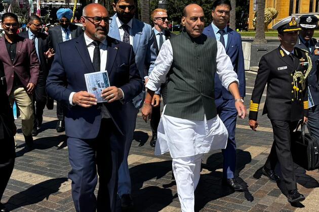 Rajnath Singh visits HMAS Kuttabul, strengthening India-Australia naval cooperation