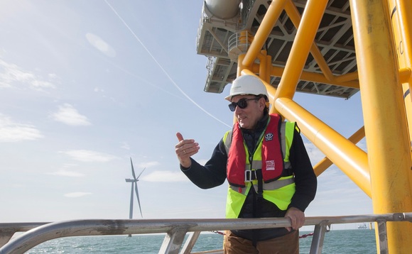 Iberdrola CEO Ignacio Galán at ScottishPower West of Duddon Sands windfarm in the Irish sea | Credit:Iberdrola