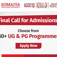 Final Admission Round Open: Somaiya Vidyavihar University Invites Applications for Career-Oriented UG and PG Programmes