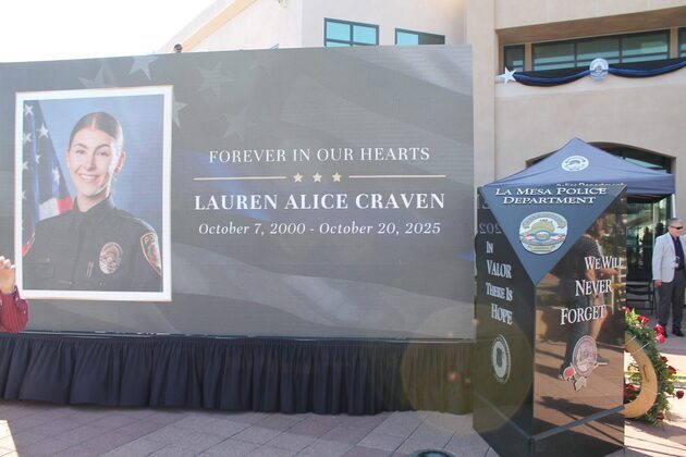Fallen La Mesa Officer Lauren Craven honored for her service
