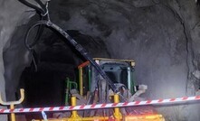 The IT basket with the U-shaped bull-horn attachment which was used to lift the poly pipe.