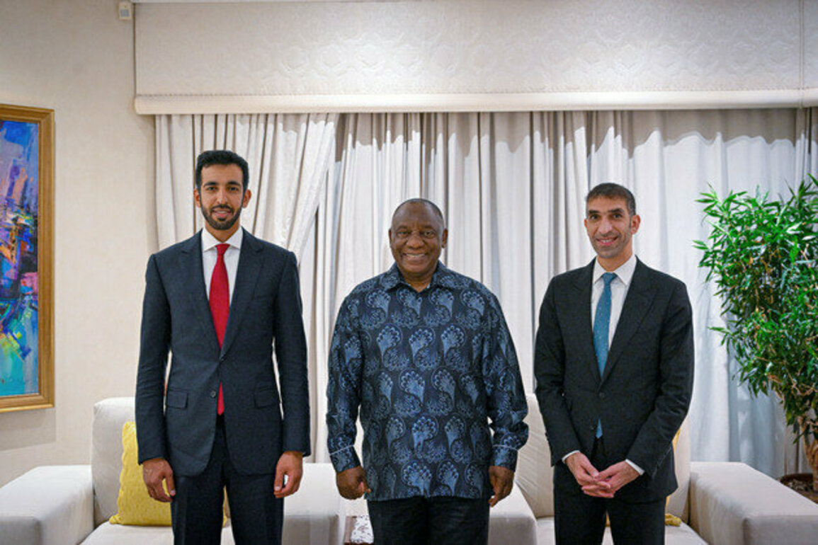 Shakhboot bin Nahyan meets President of South Africa