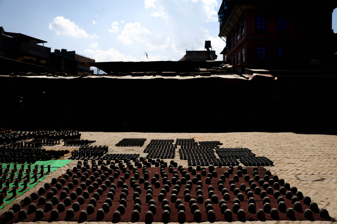 NEPAL-BHAKTAPUR-TIHAR-CLAY POTS