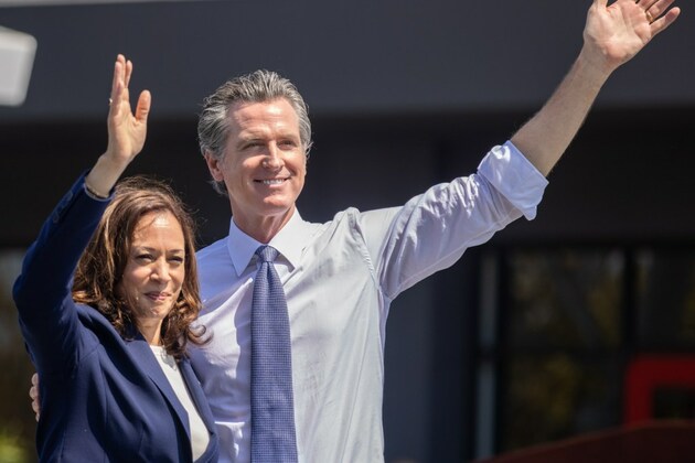 Harris and Newsom diverge as polling shows Democrats race is wide open