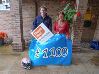 Mark raises £1100 for hospice