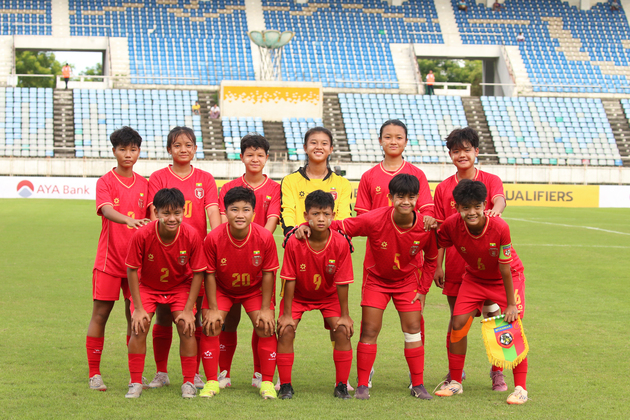 (SP)MYANMAR-YANGON-FOOTBALL-AFC U17 WOMEN'S ASIAN CUP-MYANMAR VS CHINA'S MACAO