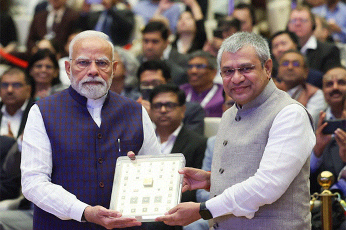 Made in India commercial chips on the horizon: PM Modi presented special semiconductor memento at Semicon India