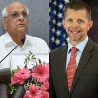 US Consul General in Mumbai Mike Hankey pays courtesy visit to Gujarat CM Patel in Gandhinagar