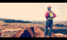 A member of the Minas Gerais military fire brigade continues the search at Brumadinho