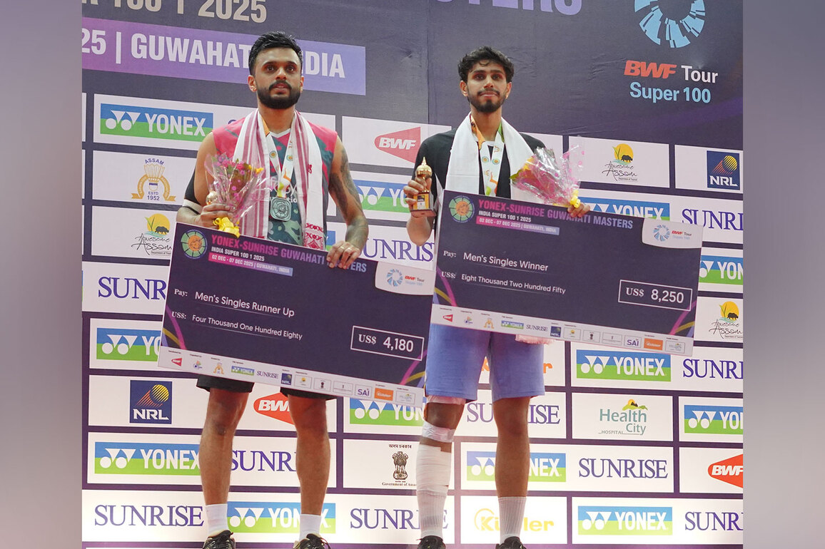 Guwahati Masters 2025: Sanskar Saraswat wins men's singles title; Tanvi Sharma, Roy-Sai Pratheek finish runners-up